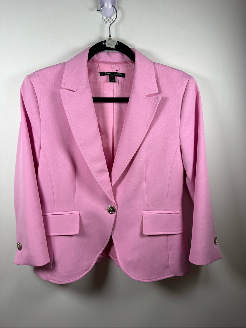 SANDRA ANGELOZZI | Single Button Blazer Size 38 P2P 18”
